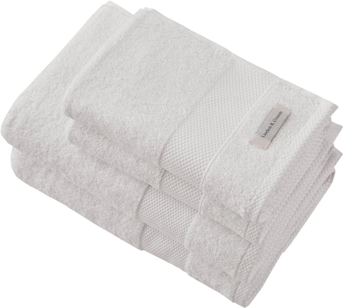 L&G - Badhandoeken Set - 4 delig - 2 Handdoeken 50x100 cm & 2 Badhanddoeken 70x140 cm - 100% Soft Cotton - Wit - Badtextiel