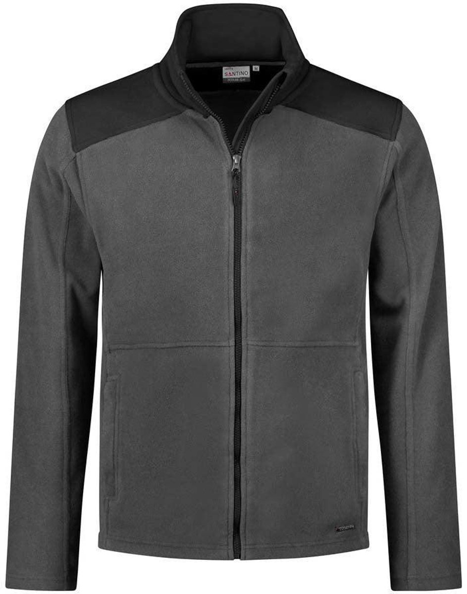 Santino fleece jack - 200137 - graphite / black - maat 5XL