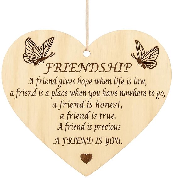 Pet-Jos Familie Hart Bord Dekoschild Houten Hart Plaque 10 x 10 cm Family Roots Cadeau voor de Familie Spreuk