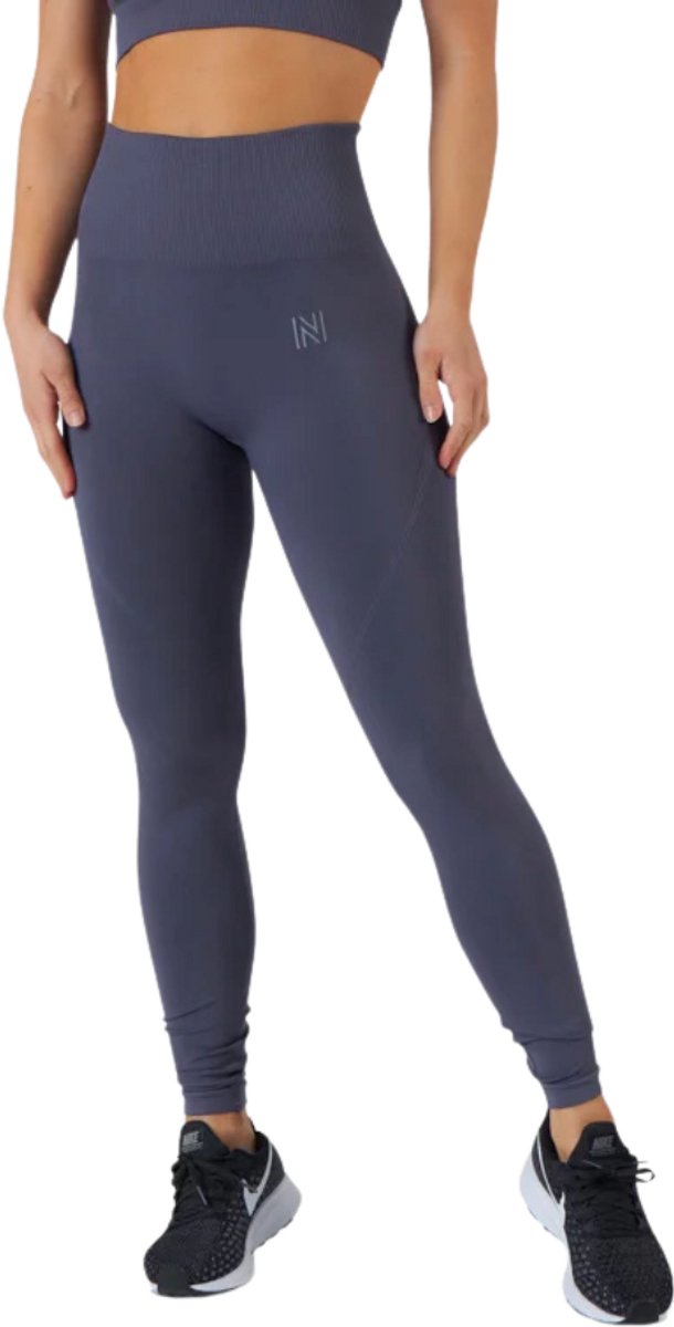 Norfolk Sportlegging Dames - High Waist - Naadloos - Flatterende Pasvorm - Vochtafvoerende Sportbroek - Grijs - Medium - Erica Leggings