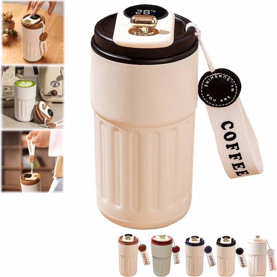 Mug isotherme LED en acier inoxydable pour affichage