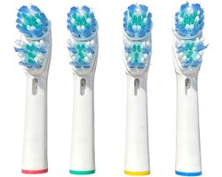Opzetborstels Dual Clean passend op Oral-B 4 Stuks | Dubbele Reiniging
