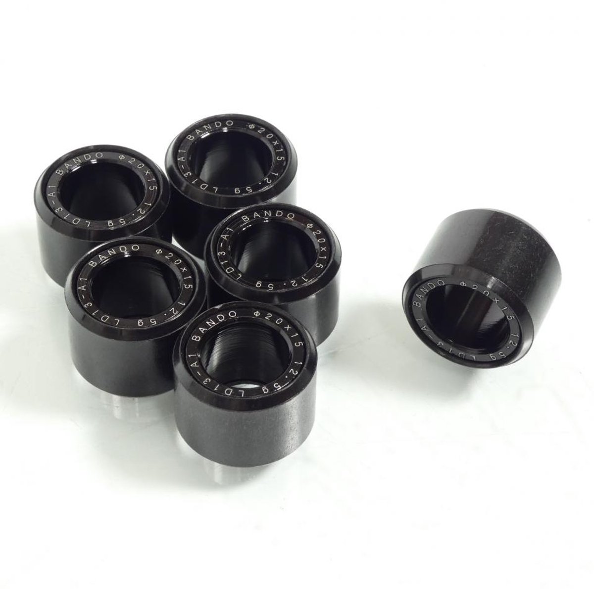 Bando-variatorrol voor Kymco 125 Grand Dink scooter, bouwjaar 2001 t/m 2010, WR200-150-125-6 / 20x15, 12,5 g, nieuw