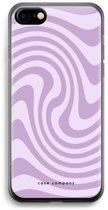 Case Company® - Coque pour iPhone 7 - Swirl Purple - Coque souple pour téléphone - Protection sur tous les côtés et bord d'écran