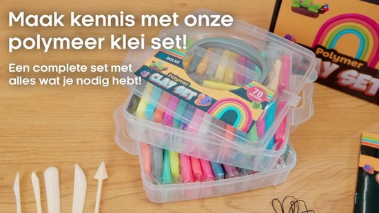 Bolke Polymeer Klei Set - 70 Kleuren 70x20g - Ovenhardende Boetseerklei voor Volwassenen - Fimo Alternatief