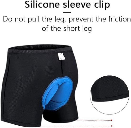 Fietsonderbroek - Professioneel Mountainbike Onderbroek - Ergonomisch Boxer - Zacht en comfortabel MTB Broek - Fiets Sportonderbroek met 3D Siliconen zitkussen - Sneldrogend - Lichtgewicht - Fietsen - cadeau voor fietsers - Unisex - L — afbeelding 4