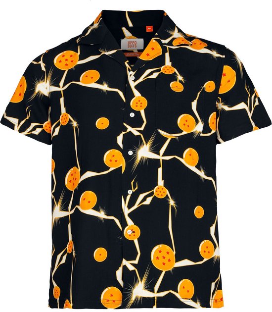 OppoSuits Dragon Ball™ Hawaii Shirt - Officieel Dragon Ball™ Shirt - Heren Overhemd Korte Mouwen - Carnavalskleding - Zwart - XXL