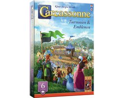 foto van 999 Games - Carcassonne: Toernooien & Emblemen - Uitbreiding 6 - Nieuwe Versie - NL - EN