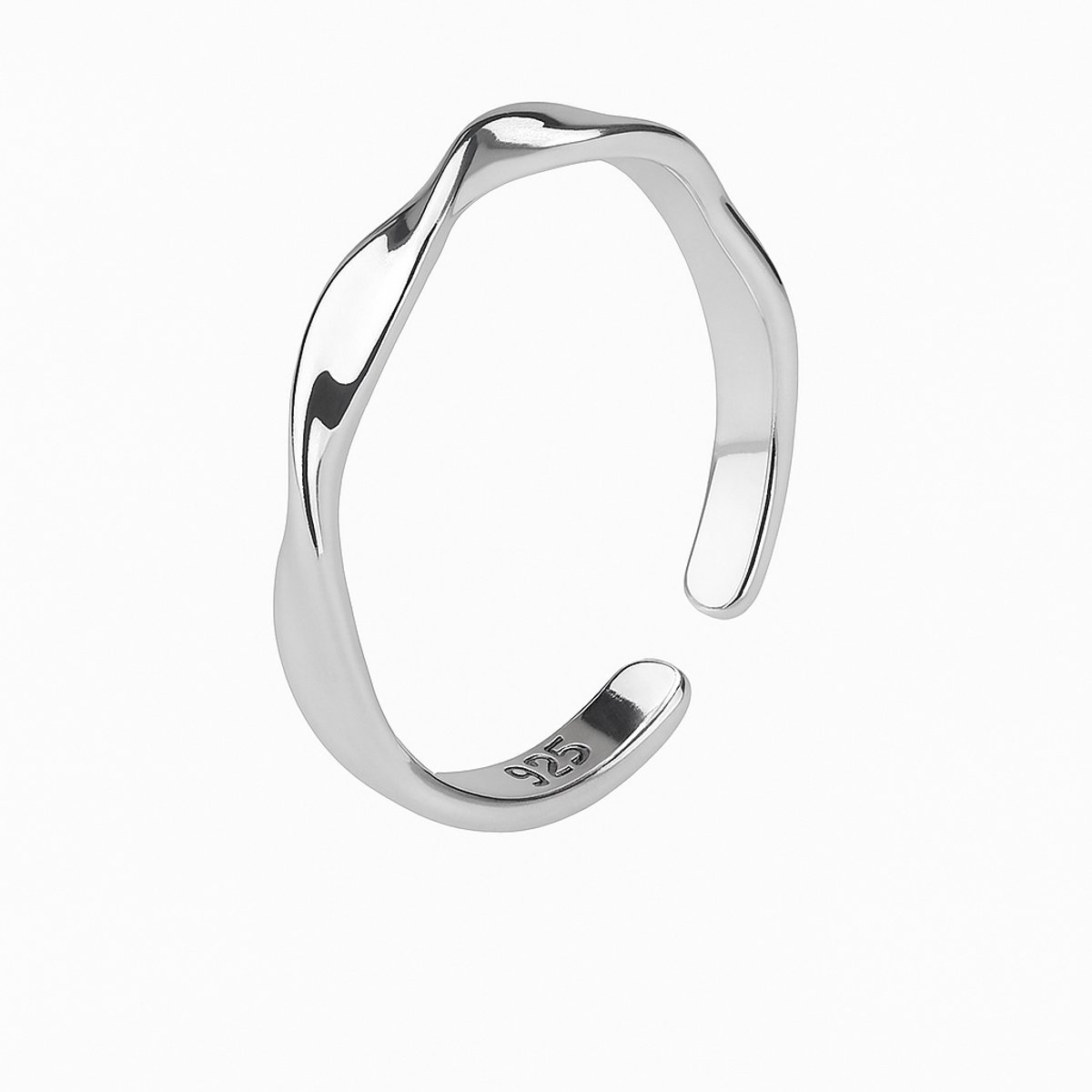 Aurélia - Verstelbare Geknoopte Ring | 925 Sterling Zilver | Tijdloos Gevlochten Design | Luxe Dames Ring Cadeau
