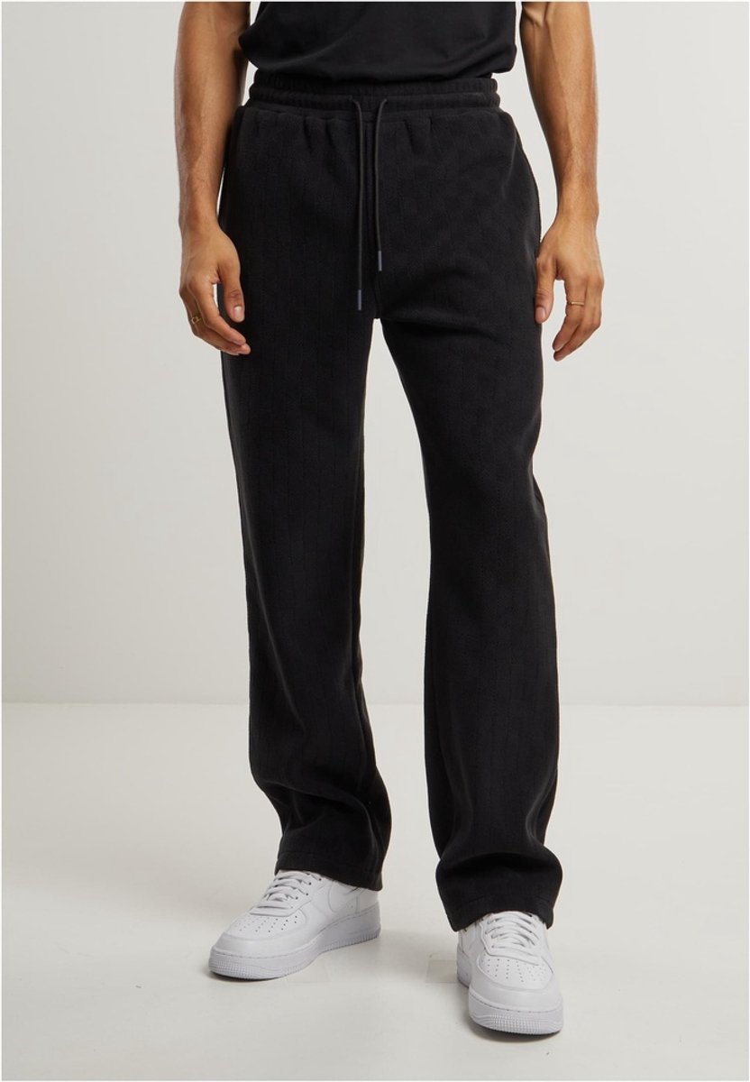 Urban Classics Jacquard Velvet Wide Heren joggingbroek XXL Zwart
