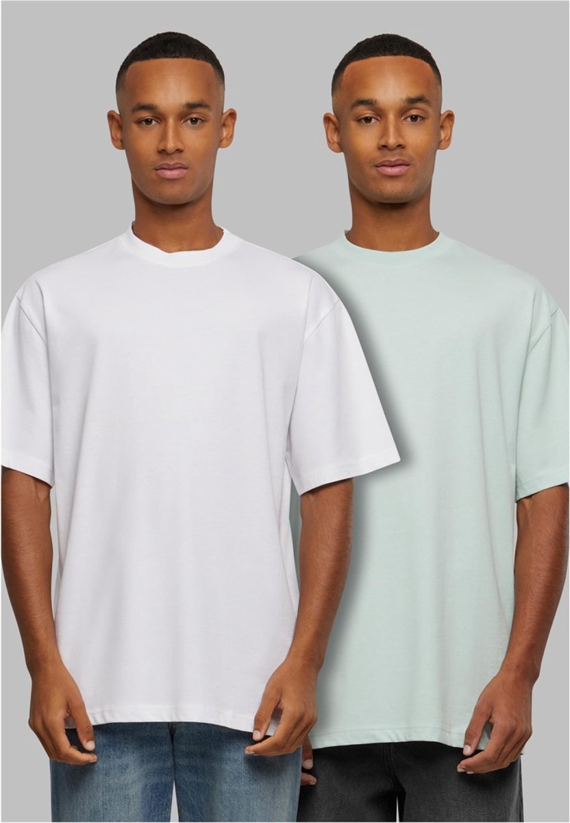 Urban Classics Tall 2pack Heren Tshirt 5XL Mintgroen