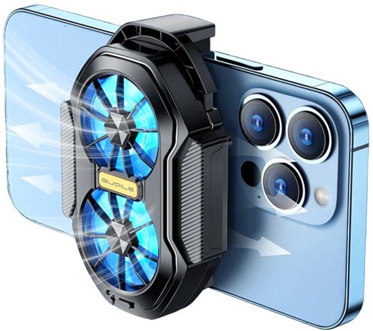 Verstelbare Dubbele Telefoon Koeler - Cooler - Accu - Opwarming - GSM - Mobiel
