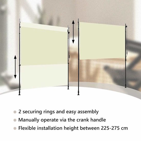 vidaXL 200x270 cm Crème VDXL_145942