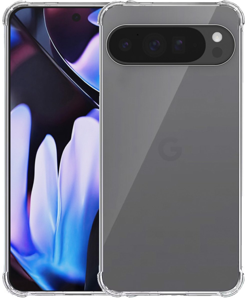 Geschikt voor Google Pixel 9 Pro XL Telefoonhoesje Transparant met Stootrand - Clear Case Shockproof TPU Siliconen Back Cover Case Doorzichtig - Smartphonica geschikt voor Google Pixel 9 Pro XL