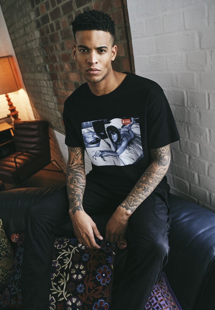 Urban Classics Heren Tshirt -2XL- Thousand Likes Zwart