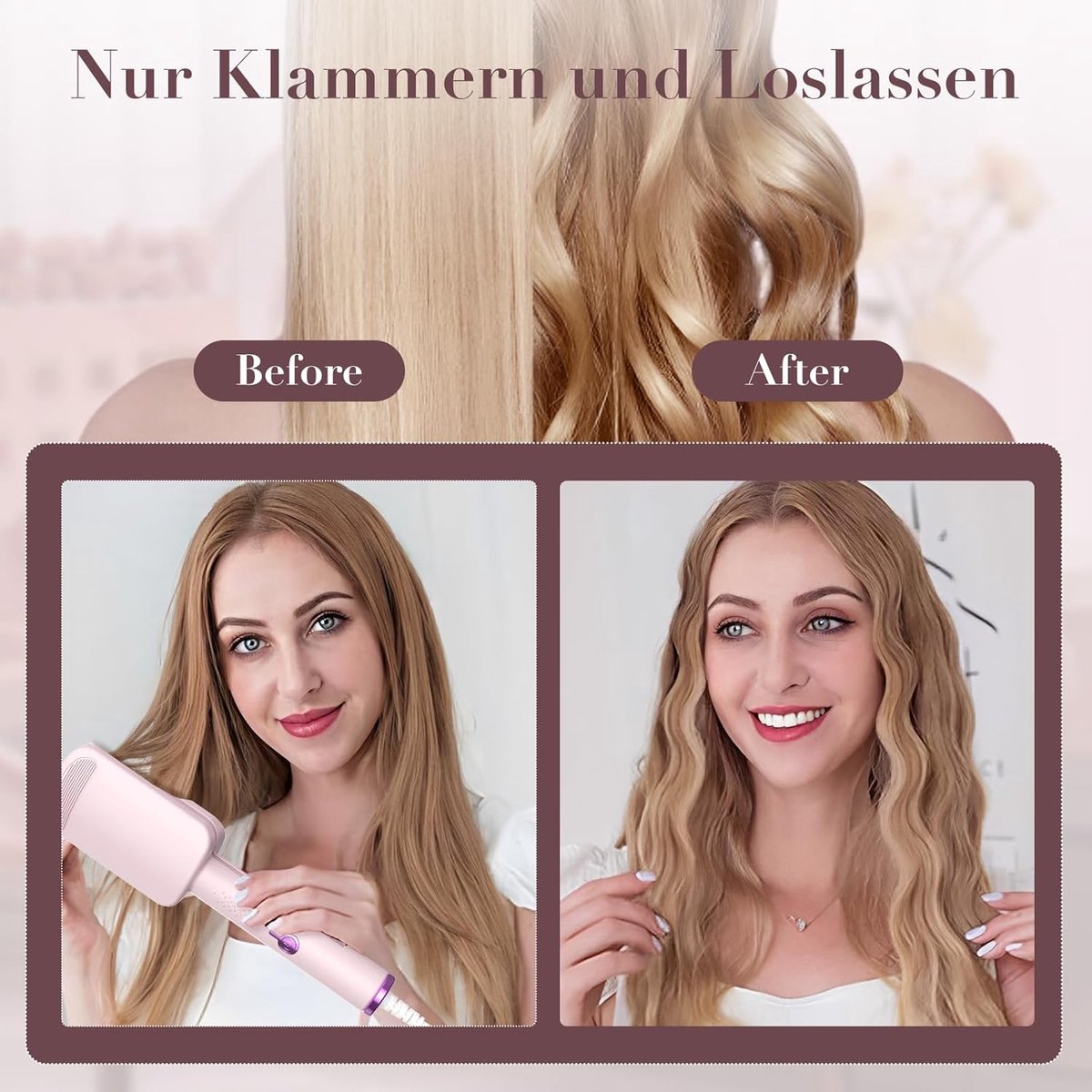 Wave Curler - 32 mm U-vormige krultang - Franse golvende - afbeelding 2