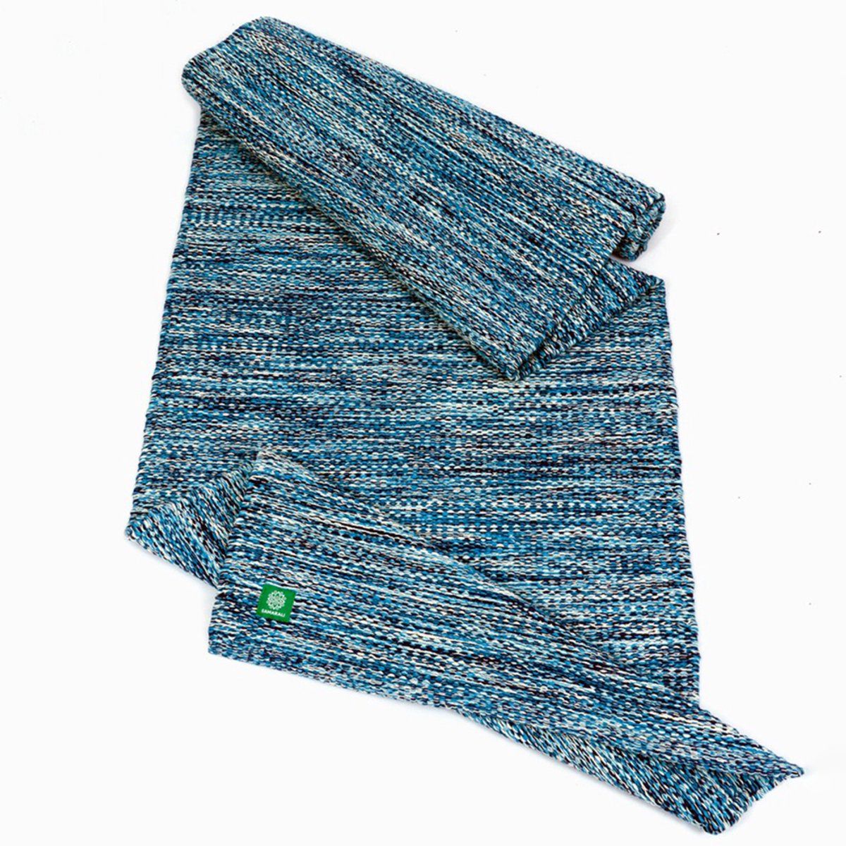 Samarali Yoga Tapijt van Biologisch Katoen – Handgeweven & GOTS-gecertificeerd – 193x66 cm – Duurzame Yogamat / Vloerkleed – Driekleurig Design