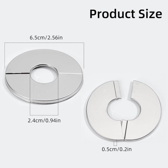 Rozet Zelfklevend 17-55MM Eik Whitewash per 10 stuks 24112