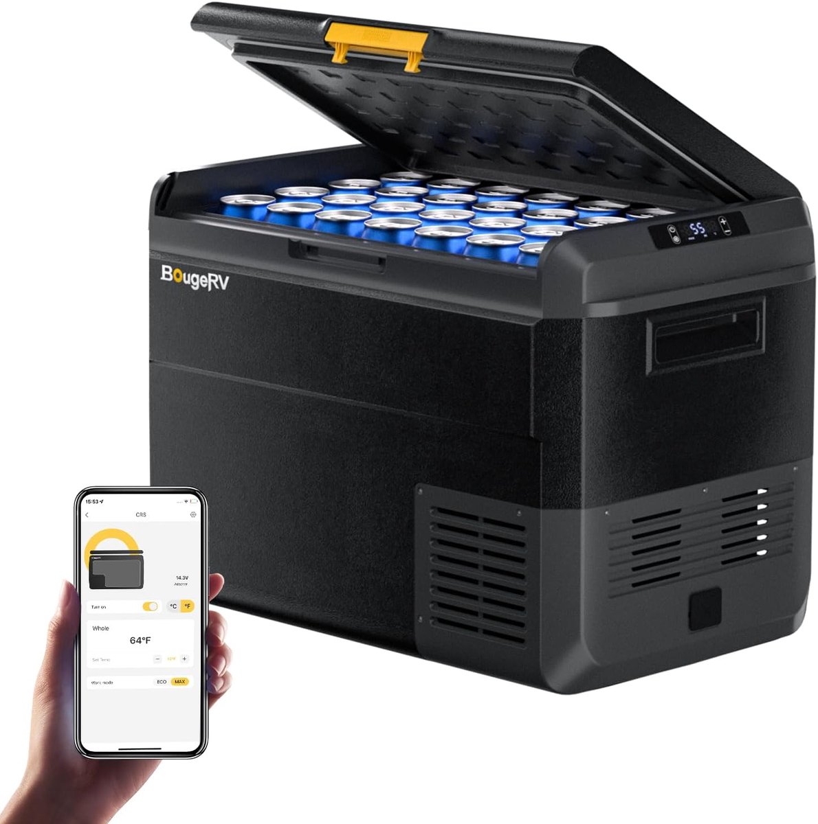 Draagbare Compressorkoelbox met Snelle Koeling, 40 Liter, Energiezuinig en Stil