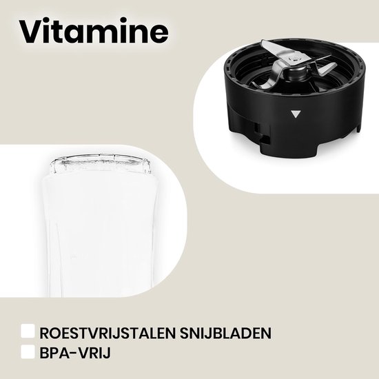 Multifunctionele 4-in-1 blender met 1050W, 1 liter kan en 2 sportflessen - Elektrische juicer, koffiemolen en smoothiemaker van Merkloos — afbeelding 3