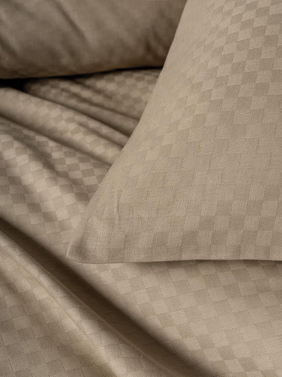 Mila Home Timeless Collection - Beddengoedset Dekbedovertrek -Braun Dessin - 100% Katoen Ranforce - OEKO-TEX Gecertificeerd - 240x220 cm + 2 Kussenhoes 60x70 cm