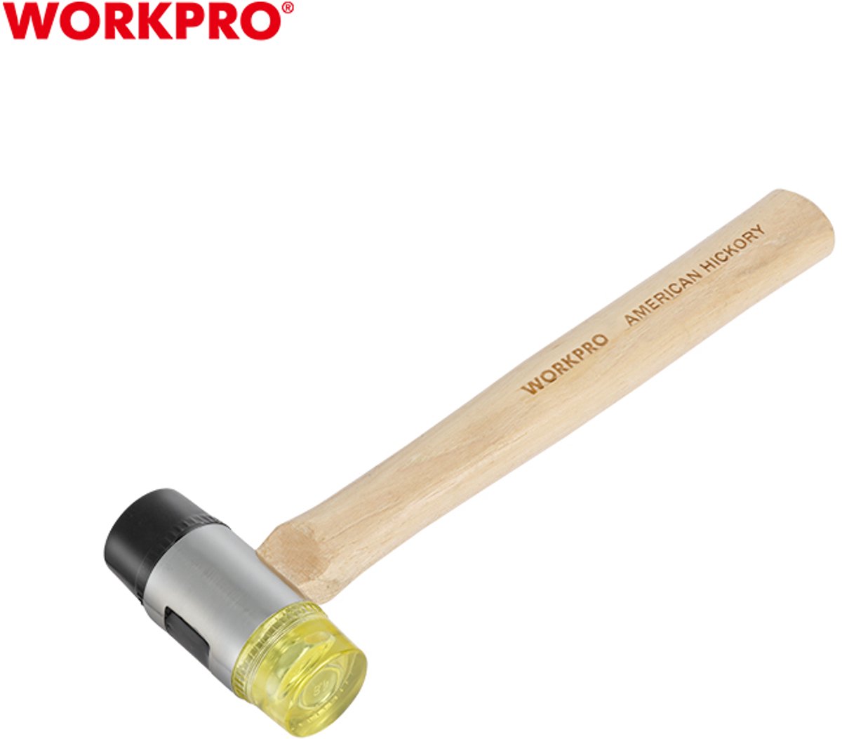 WORKPRO WP241050 Terugslagvrije Hamer – 35 mm – Gietijzer met PVC-Coating