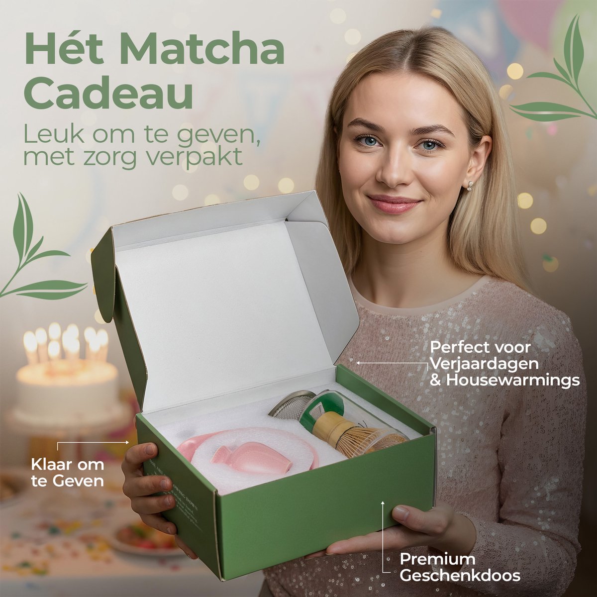 Matcha Set Roze, Matcha Set, Matcha Kom Met Tuit, Matcha Theekom