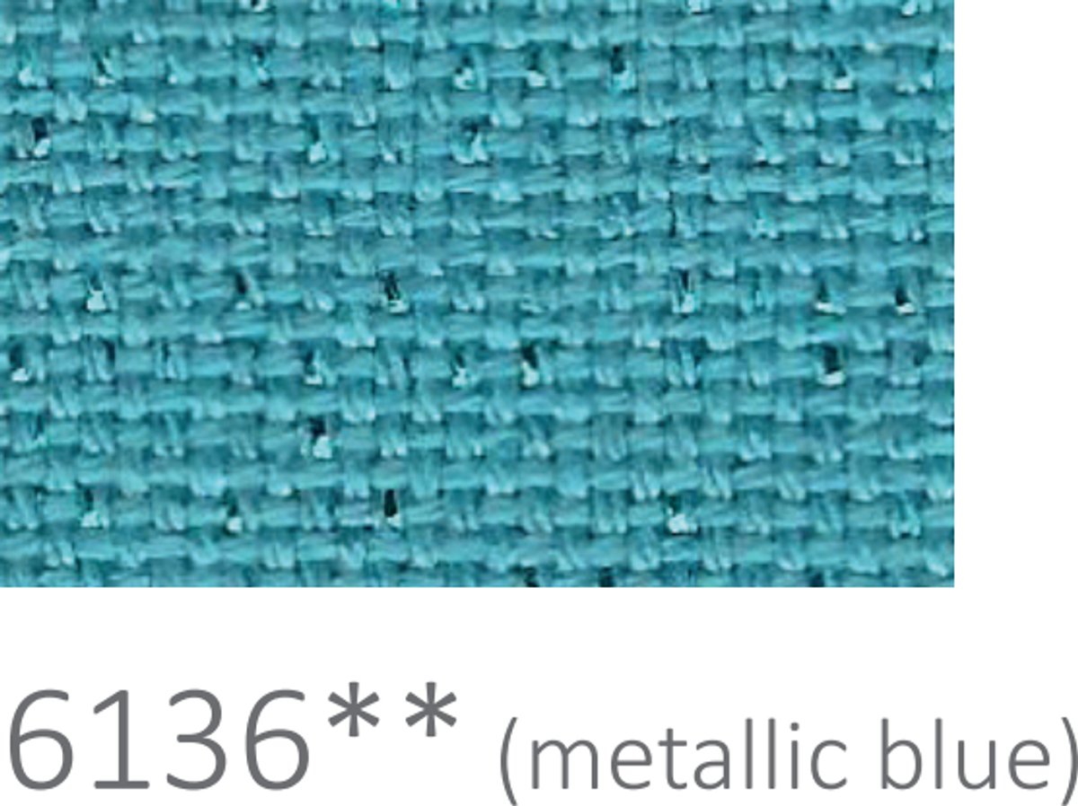 Borduurstof precut - Lugana 25ct 6136 (48 x 68 cm) - Zweigart - Metallic Blue