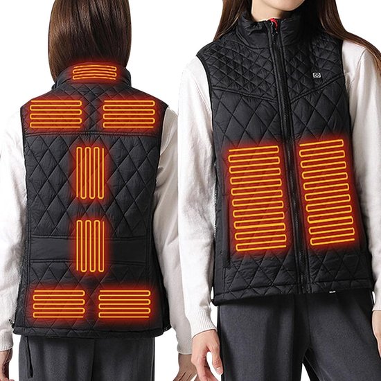 Verwarmd Vest Voor Dames En Heren,Verwarmingsvest 9 Verwarmingszones,3