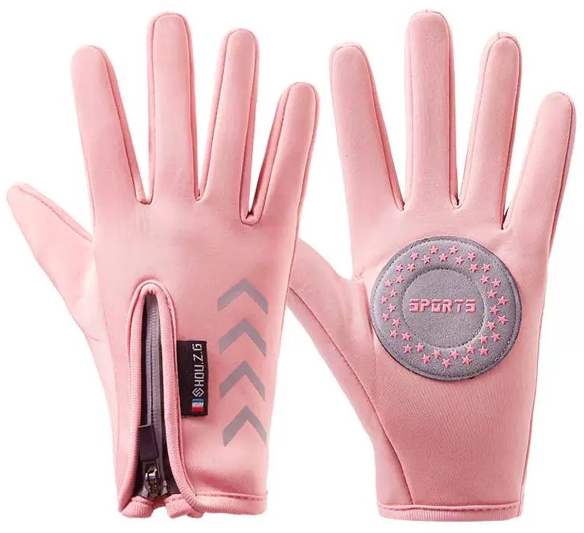 Kinder Fietshandschoenen Winter - Maat L - 8-13 Jaar - Waterafstotend, Reflecterend & Antislip - Roze