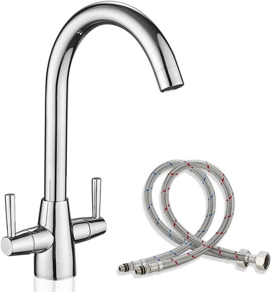 AquaTrimo Windsor 2 Gats Klassieke Keuken Nostalgische Brug Keukenkraan Met Haakse Uitloop Zwart 21ws7653sw AquaTrimo Windsor 2 Gats Klassieke Keuken Nostalgische Brug Keukenkraan Met Haakse Uitloop Zwart 21ws7653sw