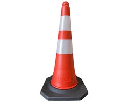 Cône de signalisation Mexxo avec base lestée, hauteur 75 cm