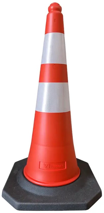Pion - pionnen 75cm met rubber voet - verkeerskegel