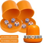 Gobelet à Dés Avec Couvercle 5 Dés Jeu De Société Bar Gobelet à Dés Avec Couvercle – Lot De 2 Ensembles + 5 Dés, Pour Jeux De Bar, Fêtes Et Soirées