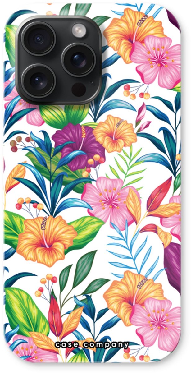 Case Company® - Hoesje geschikt voor iPhone 15 Pro Max hoesje - Tropisch 2 - Tough Case - Maximale Bescherming alle Kanten en Schermrand