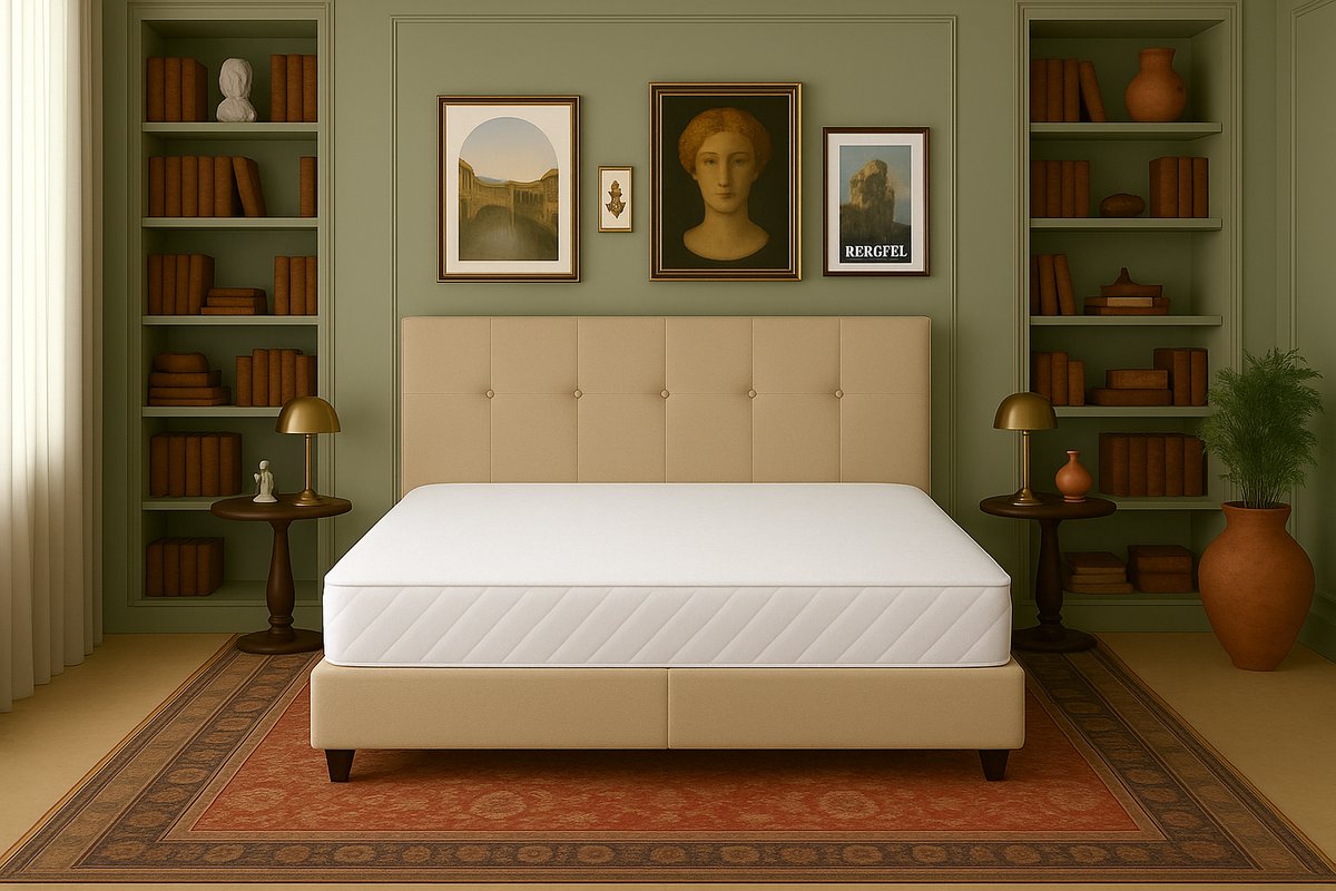 Boxspring FD Boxspring Bed met Opbergruimte Torino 200x200 cm Luxe Pocketvering Matras Stof beige