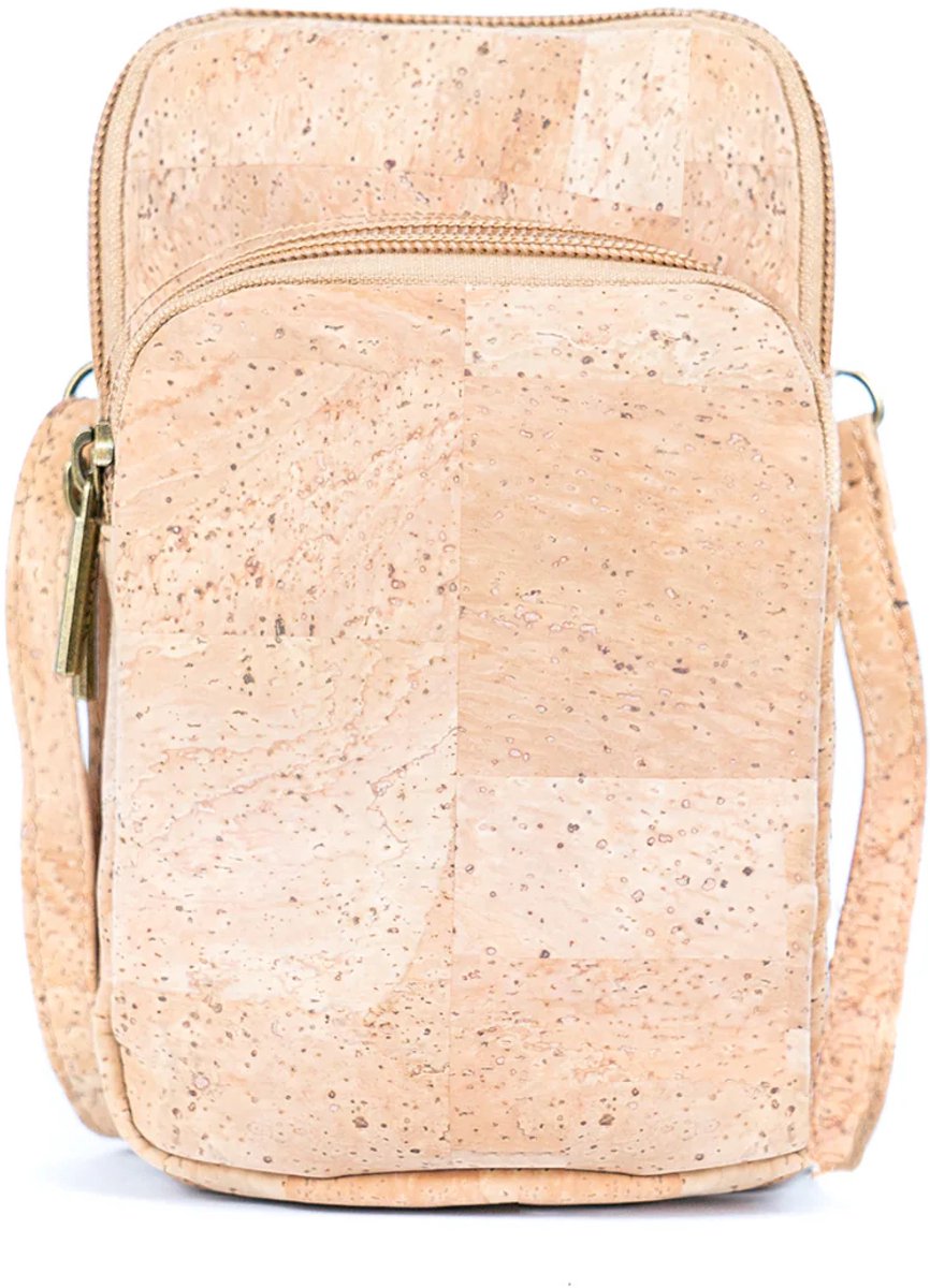 green-goose® Kurk Telefoontasje - met Portemonnee en Telefoonvak - 20 x 11 x 4 cm - Soepel, Duurzaam en Trendy!