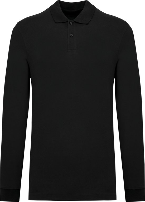 Polo piqué manches longues homme Kariban Bio180 K2027 - Noir - XXL
