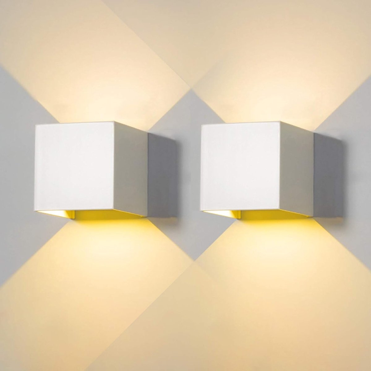 Wandlamp voor Buiten en Binnen, LED, Modern, Waterdicht, 12W, Warm Licht, Verstelbaar, Aluminium
