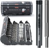 ARROWMAX Elektrische schroevendraaier, 74-in-1 mini-schroevendraaier met magnetische bits, 5 koppelmodi, rode stip, kleine oplaadbare schroevendraaier zonder snoer voor telefoon (SES ULTRA ARROWMAX Elektrische schroevendraaier, 74-in-1 mini-schroevendraaier met magnetische bits, 5 koppelmodi, rode stip, kleine oplaadbare schroevendraaier zonder snoer voor telefoon (SES ULTRA