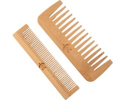 Tu-Untangle - Houten kamset (2 stuks) - Antistatisch - FSC bamboe