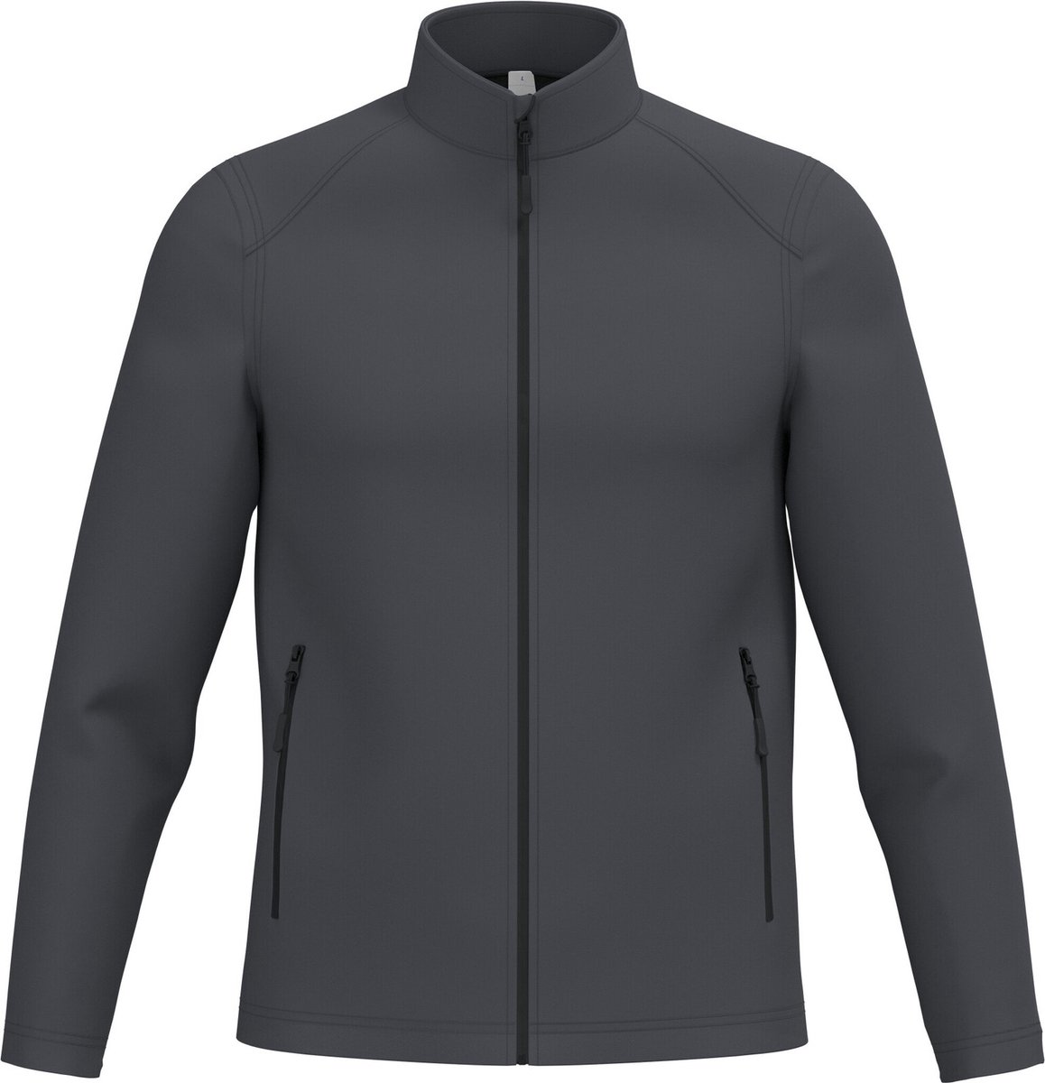 iDeal Basic Brand Heren Softshelljas 2 laags IB410 Ideal Dark Grijs