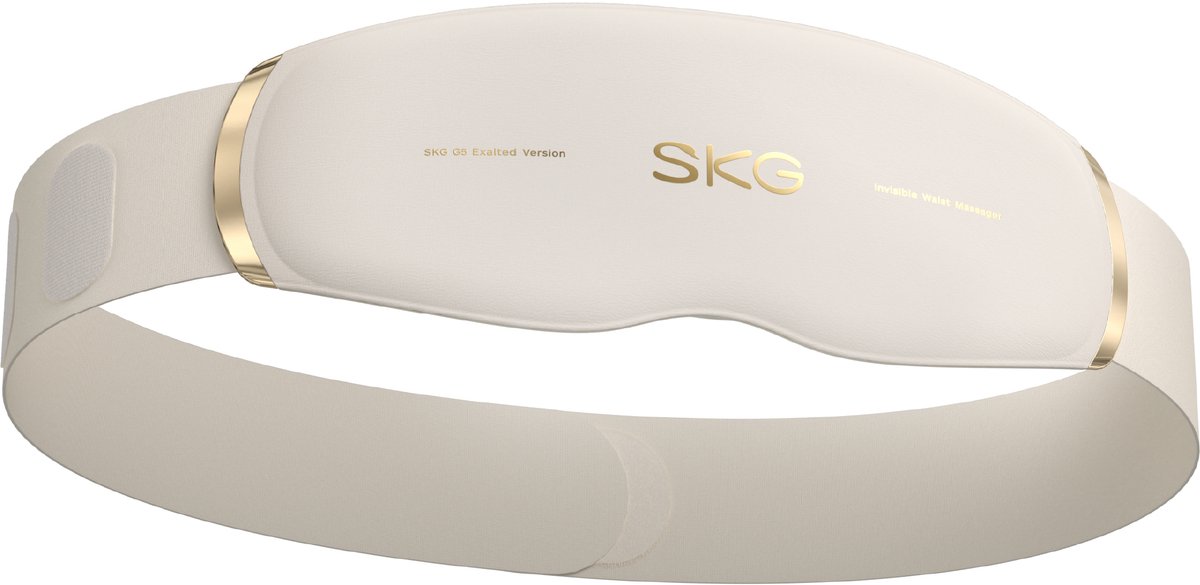 SKG – Draadloze Taille- & Rugmassager – met Vibratie, Pulse- Vibratie- en Warmte-technologie – GS500 – Wit