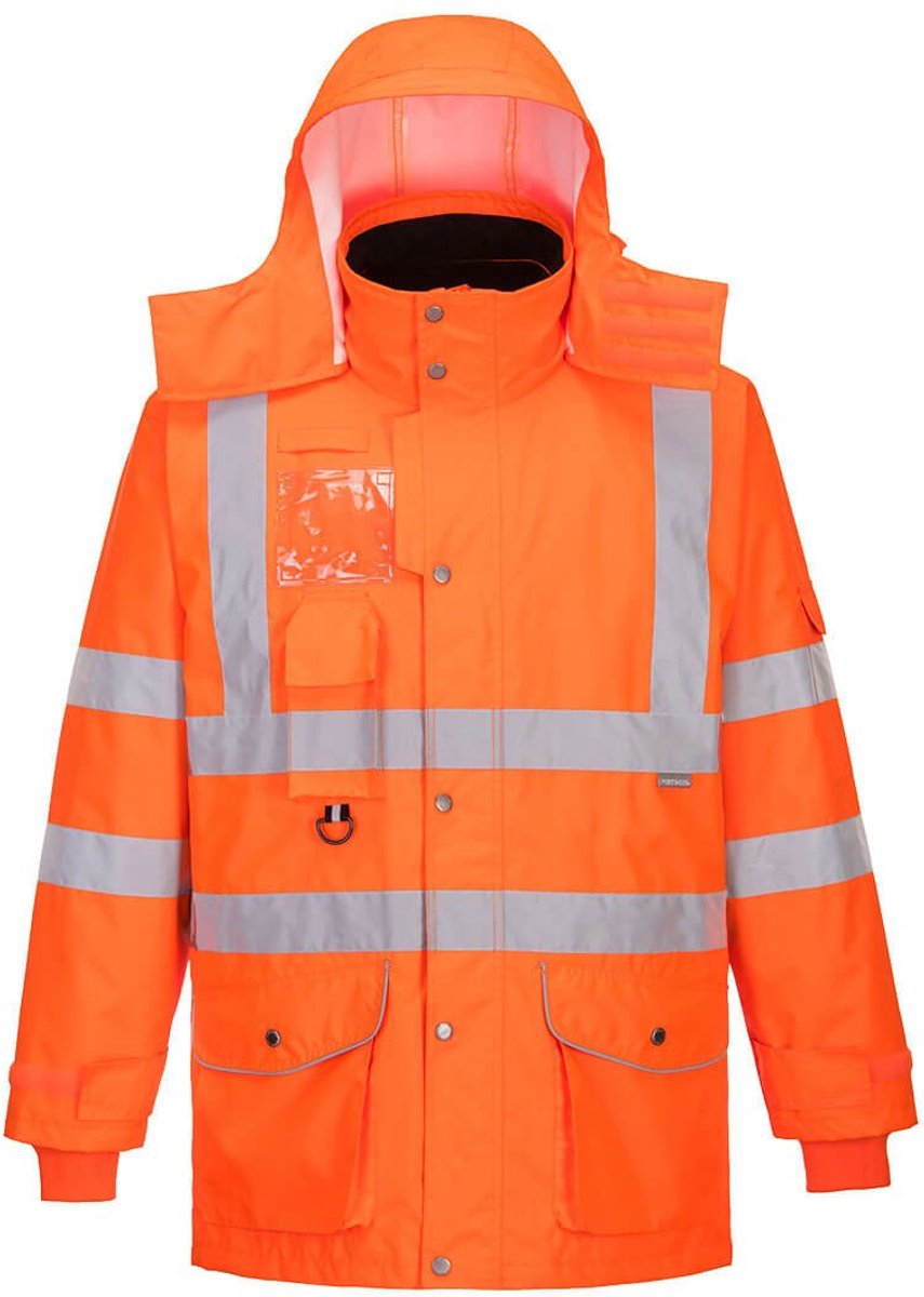 Portwest Hi-Vis Ademend 7-in-1 Verkeersjack RT27 Oranje