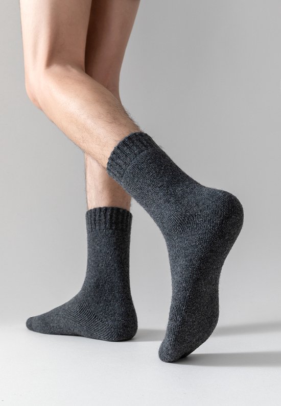 paire de chaussettes en laine pour homme pour plus de chaleur, chaussettes épaisses et confortables pour la marche en hiver