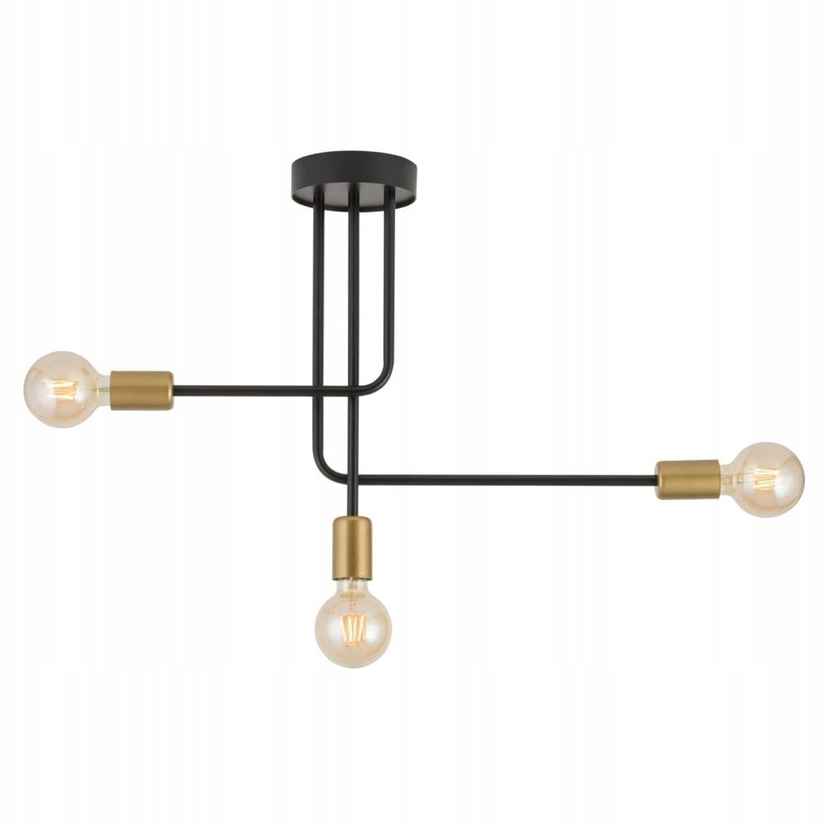 Sigma Lighting GINO 3 Plafondlamp - Modern Zwart/Goud