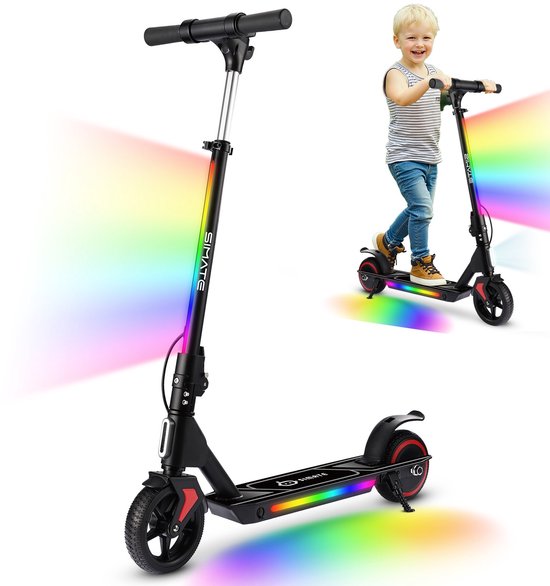 Elektrische kinderstep 130W – SIMATE S2 PRO – 14 km/u – 6,5″ wielen – Verstelbaar 34-39 inch – 8 km actieradius – Opvouwbaar
