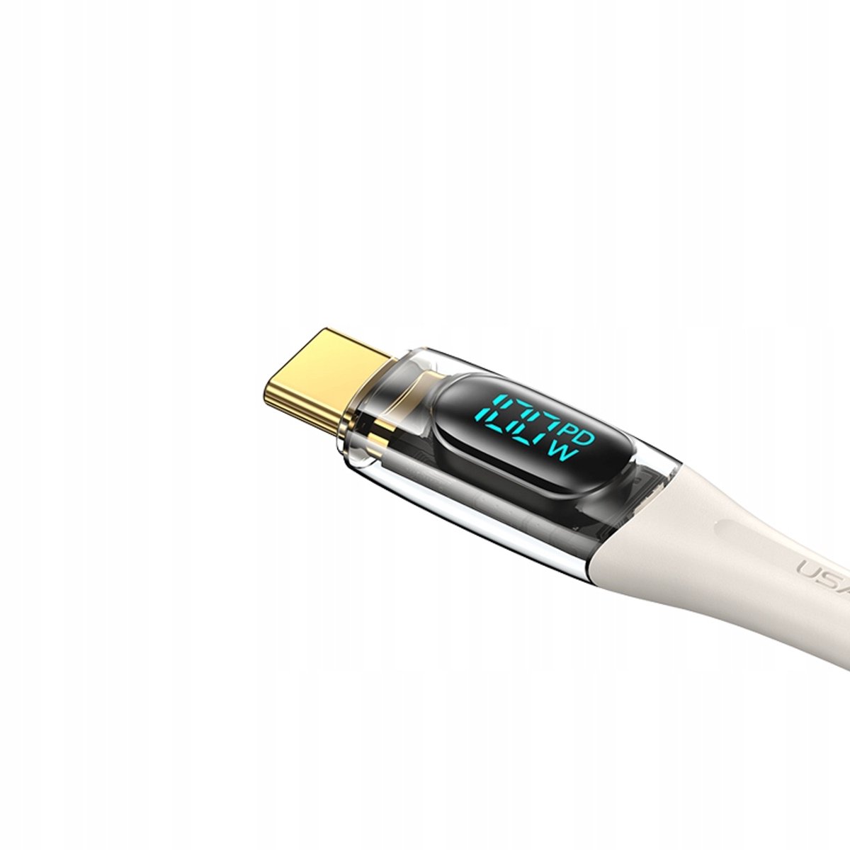 P4Y USB-C naar USB-C Kabel 100W 1.2m Beige - Snelladen & Data