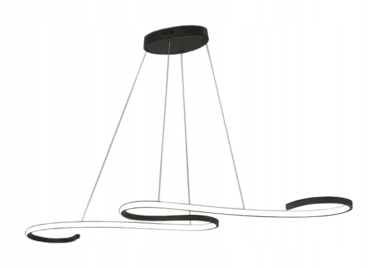 Moderne LED Hanglamp Twist 105cm Zwart - Verstelbaar