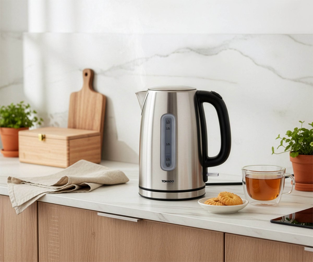 Tomado TWK1709S - RVS Waterkoker - 1,7 liter inhoud - 2200W - Kalkfilter - Waterniveau indicator — afbeelding 2
